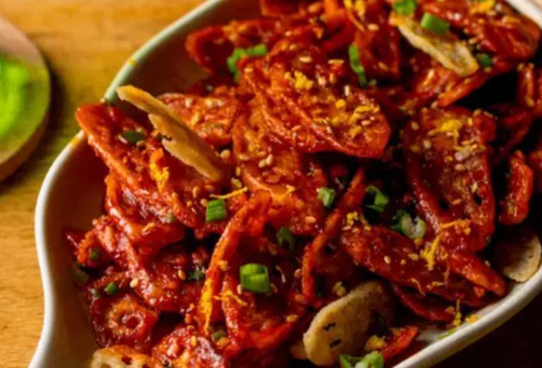 Honey Chilli Lotus Stem in Kochi