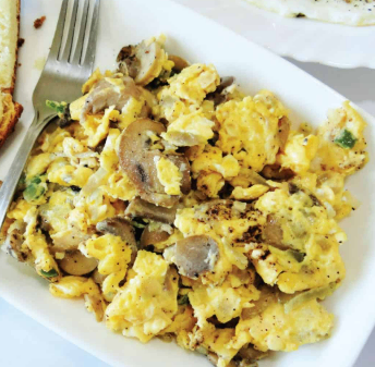 Creamy Mushroom Scrambled Eggs in Pune